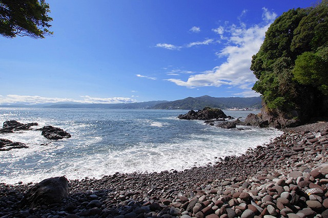 敷地内のプライベートビーチ