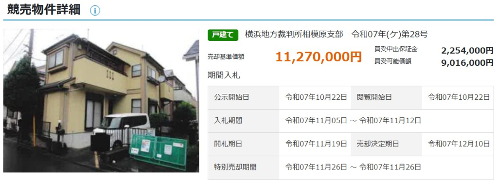 横浜線淵野辺駅相模原市中央区緑が丘一戸建て物件不動産任意売却競売物件入札サポートリビングホーム