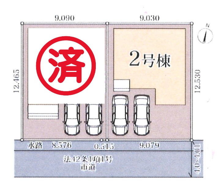 南道路に面する陽当たりの良いの立地