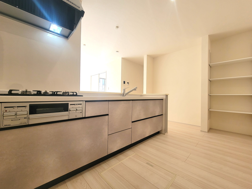 ☆☆　カウンターキッチン　☆☆ 奥様目線のお料理空間。家事をしながらもお子様から目を離さない