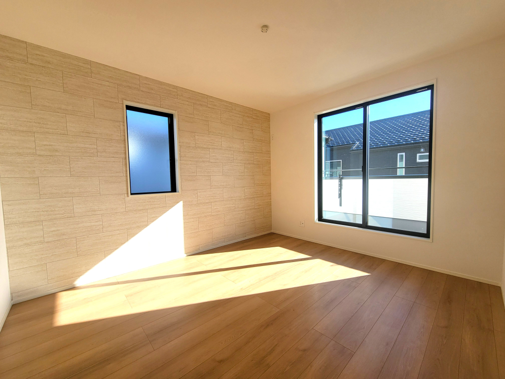 ☆広々角部屋の主寝室☆ 風が抜けて爽やかな住み心地を演出し、ご夫婦の寝室として満たされたお部屋です。