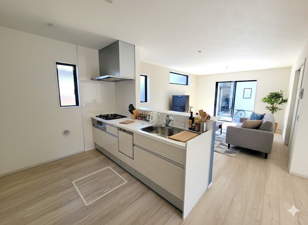 ☆カウンターキッチン　☆☆ 朝はご主人様と談笑する。カウンターキッチンだからこそ可能な日常