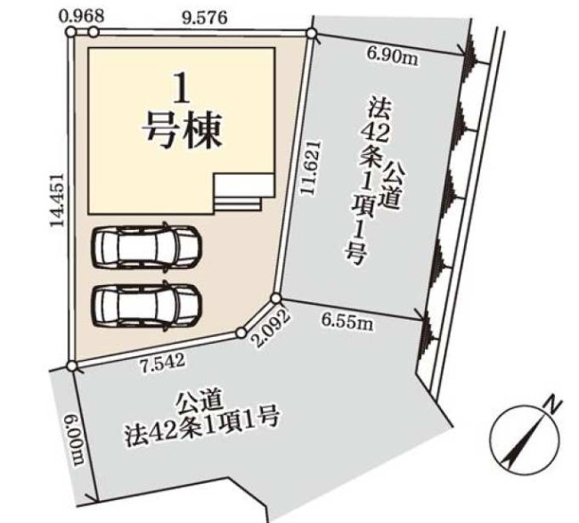 陽当たりの良いの全1棟
