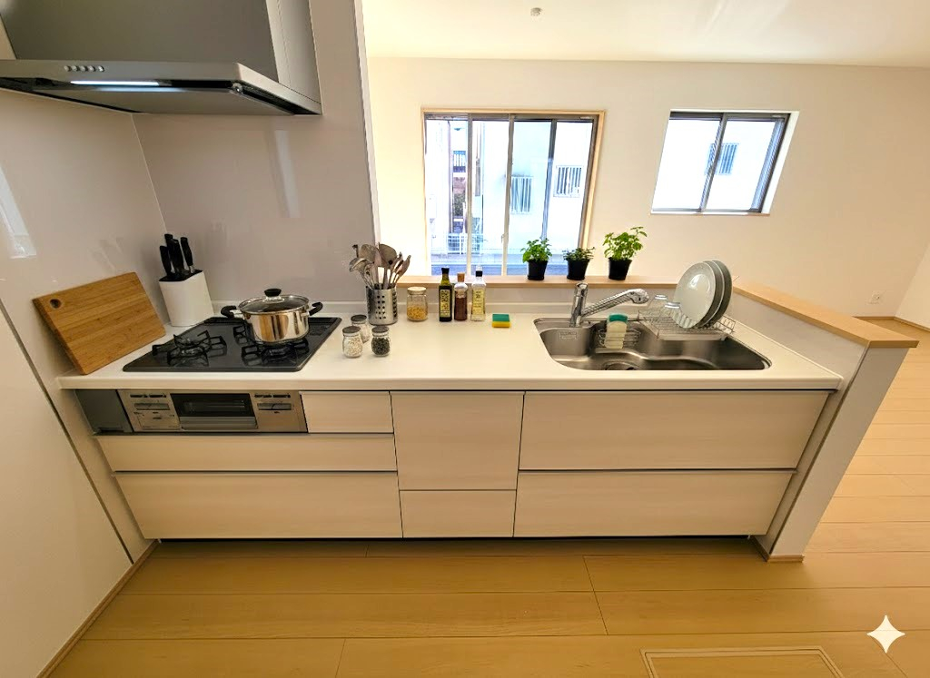 ☆カウンターキッチン　☆☆ 朝はご主人様と談笑する。カウンターキッチンだからこそ可能な日常