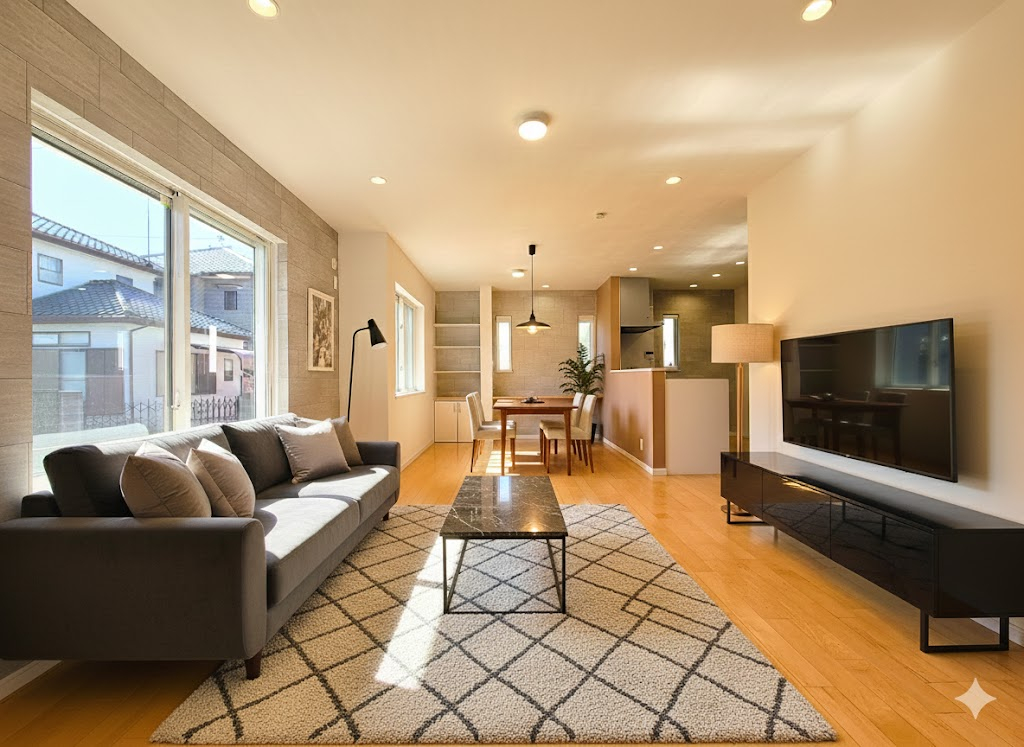 ☆大空間リビングは家族のオアシスへ☆ 毎日家族が笑顔で生活する空間であるリビング。