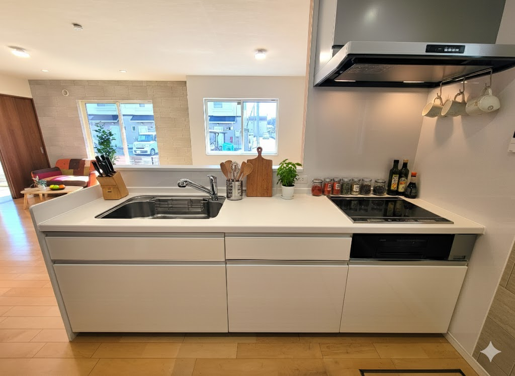 ☆会話が弾むキッチン☆ リビング全体を見渡せ家族全員と会話ができる人気の高いカウンターキッチン