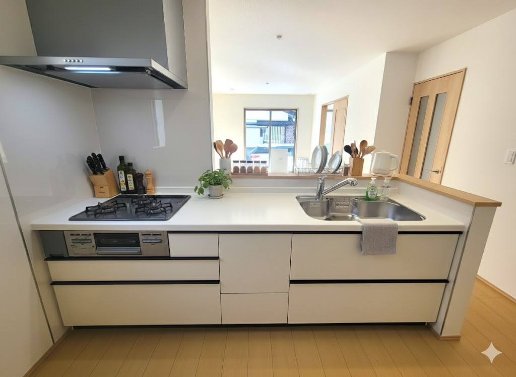 ☆カウンターキッチン ☆☆ 朝はご主人様と談笑する。カウンターキッチンだからこそ可能