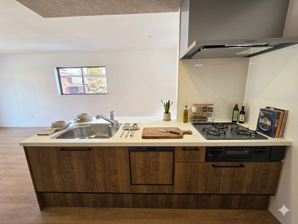 ☆☆お料理好きのママの空間☆☆ 美しい色合いのシステムキッチンは食洗器付。