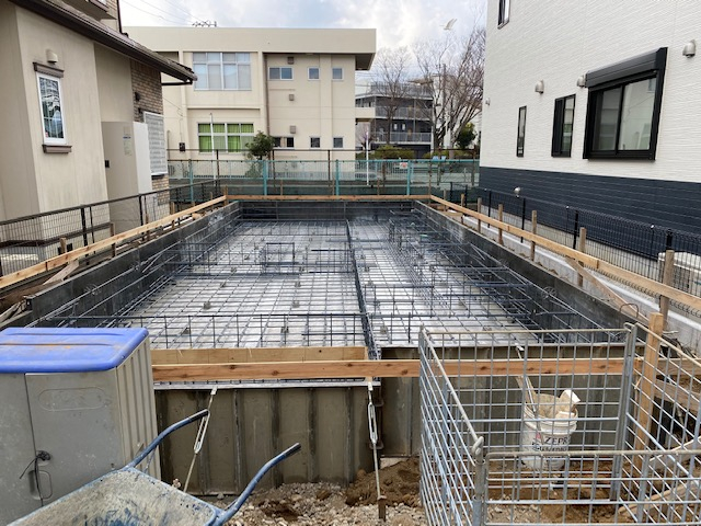基礎工事　配筋検査