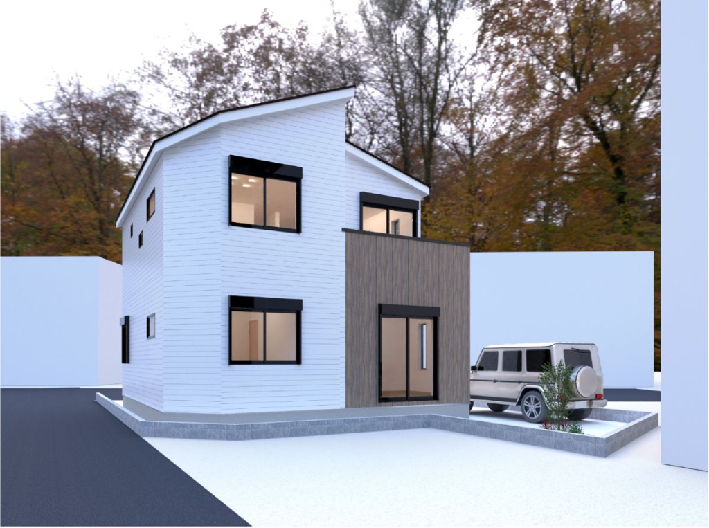 A区画、参考間取りパース