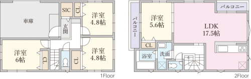 １号棟間取り
